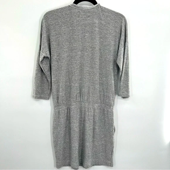 Lou & Grey Marlknit Blouson Mini Dress Sweater Heathered Gray Jersey S - Picture 7 of 9